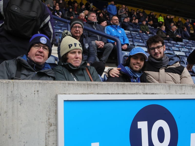 Pompey fans enjoying the Blues' latest trip to Deepdale.