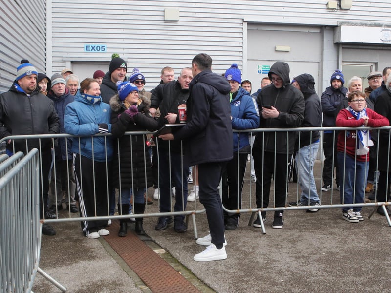 A Pompey welcome for Blues boss John Mousinho at Deepdale.