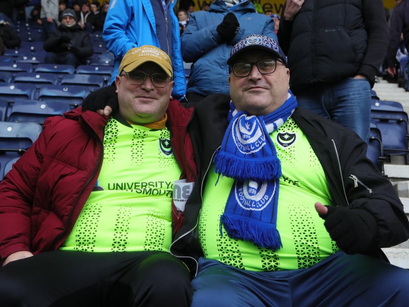 Pompey fans enjoying the Blues' latest trip to Deepdale.