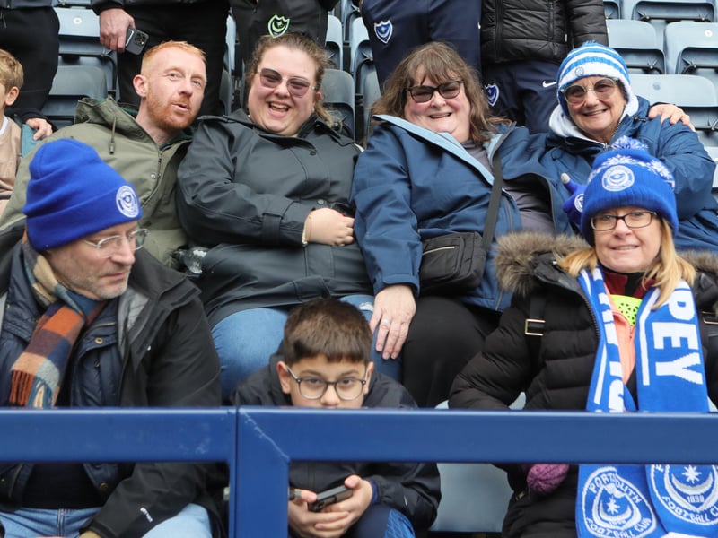 Pompey fans enjoying the Blues' latest trip to Deepdale.