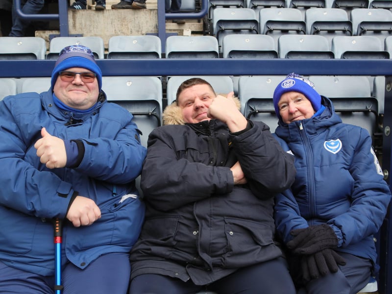 Pompey fans enjoying the Blues' latest trip to Deepdale
