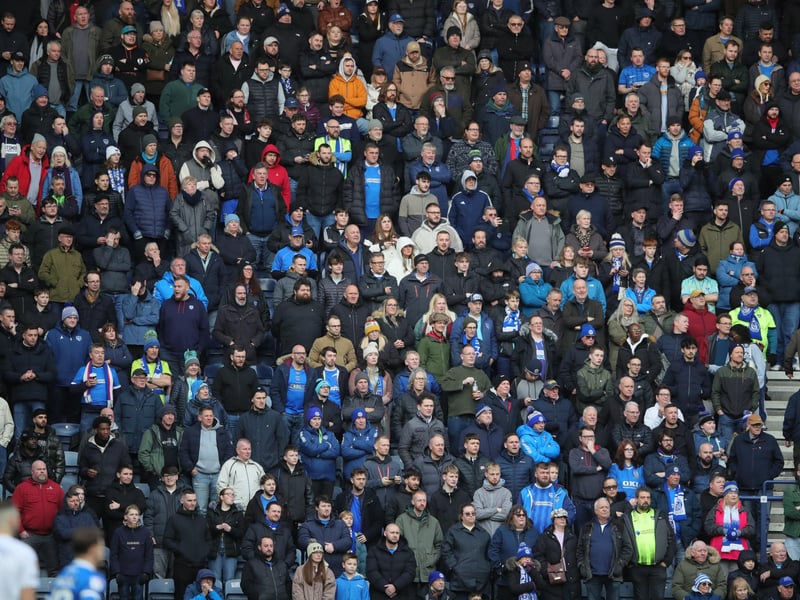 Pompey fans enjoying the Blues' latest trip to Deepdale.