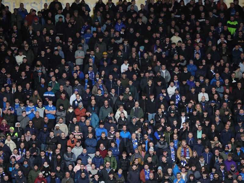 Pompey fans enjoying the Blues' latest trip to Deepdale.