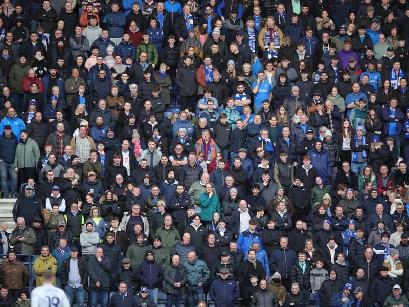 Pompey fans enjoying the Blues' latest trip to Deepdale.