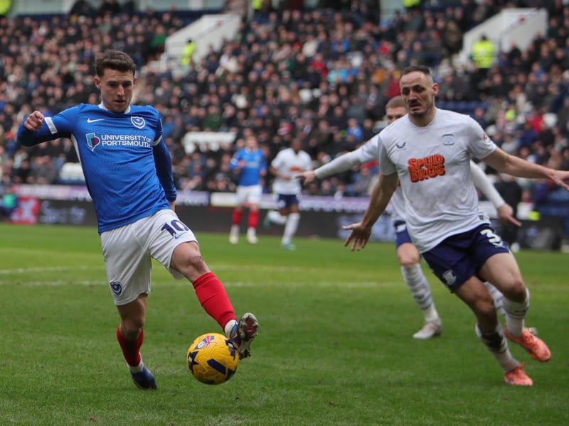 Pompey lost today's game at Deepdale 1-0