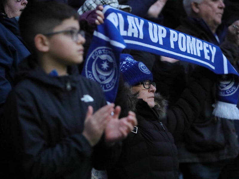 1,785 Pompey fans made the trip to PNE's Deepdale on Saturday.
