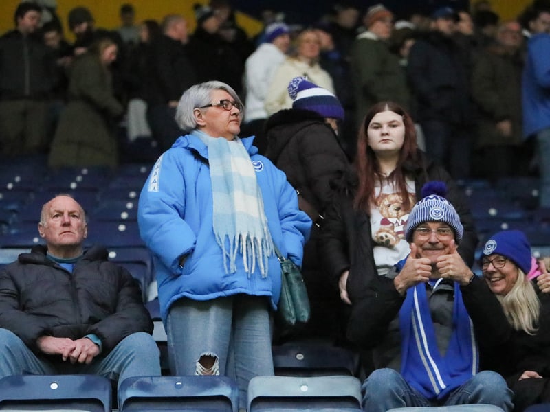 1,785 Pompey fans made the trip to PNE's Deepdale on Saturday.