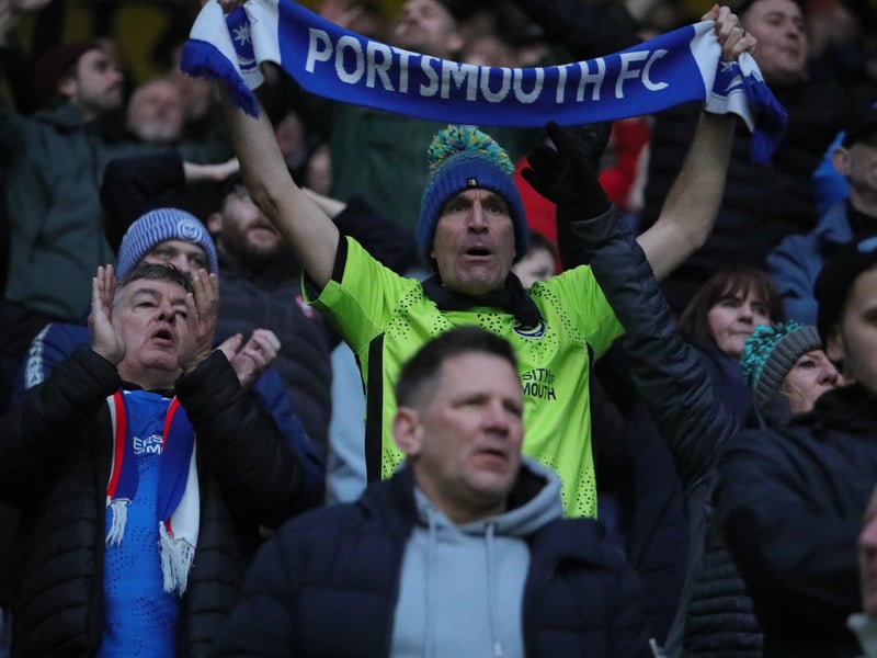 1,785 Pompey fans made the trip to PNE's Deepdale on Saturday.
