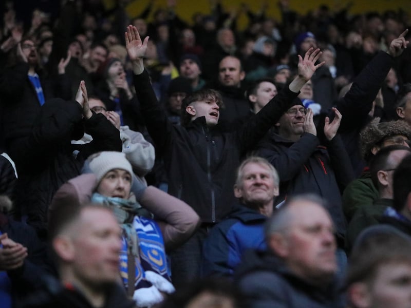 1,785 Pompey fans made the trip to PNE's Deepdale on Saturday.