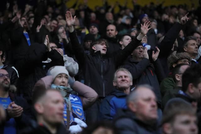 1,785 Pompey fans made the trip to PNE's Deepdale on Saturday.