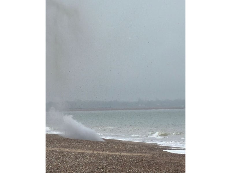 A controlled explosion has taken place after a suspected unexploded ordnance was found on Southsea beach on Sunday, February 8.
