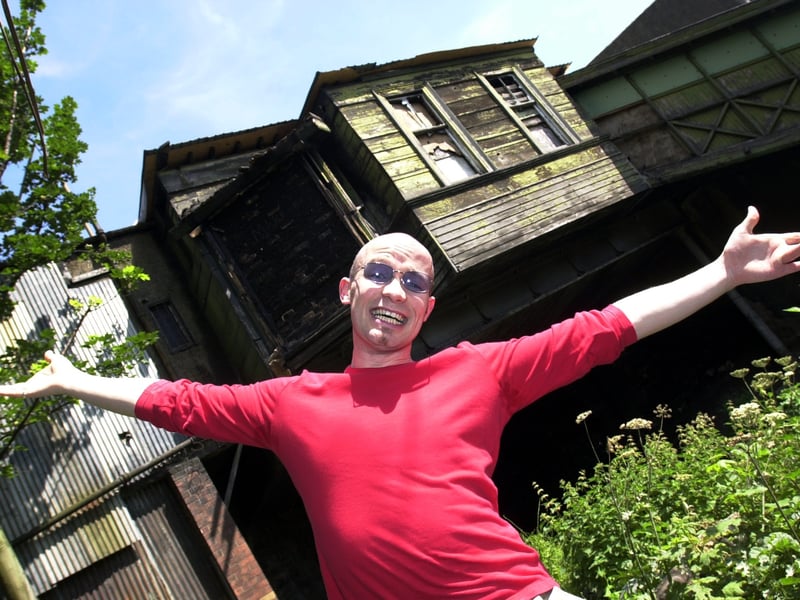 Comedian Craig Hall, who is concerned about the old train stations in Edinburgh, pictured at the old Abbeyhill Station in the summer of 2000.