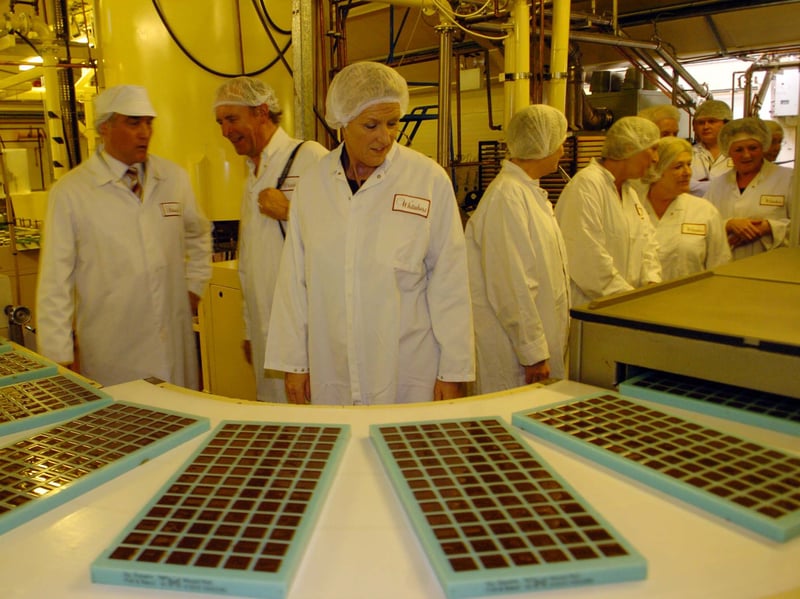 The original Calendar Girls launch a new box of chocolates, made by Skipton chocolatiers Whitakers and bearing the WI ladies' iconic images, in May 2007