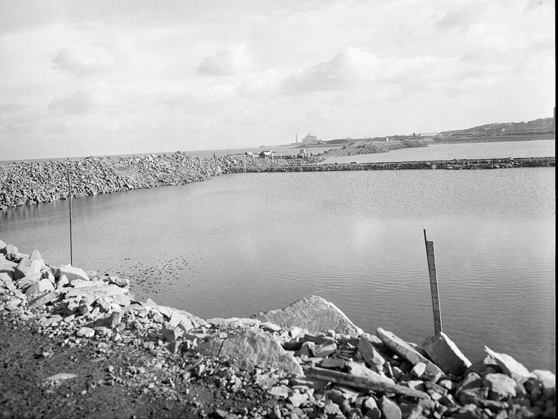 Scotland Electricity Board's huge land reclaimation scheme at Prestonpans in October 1960.