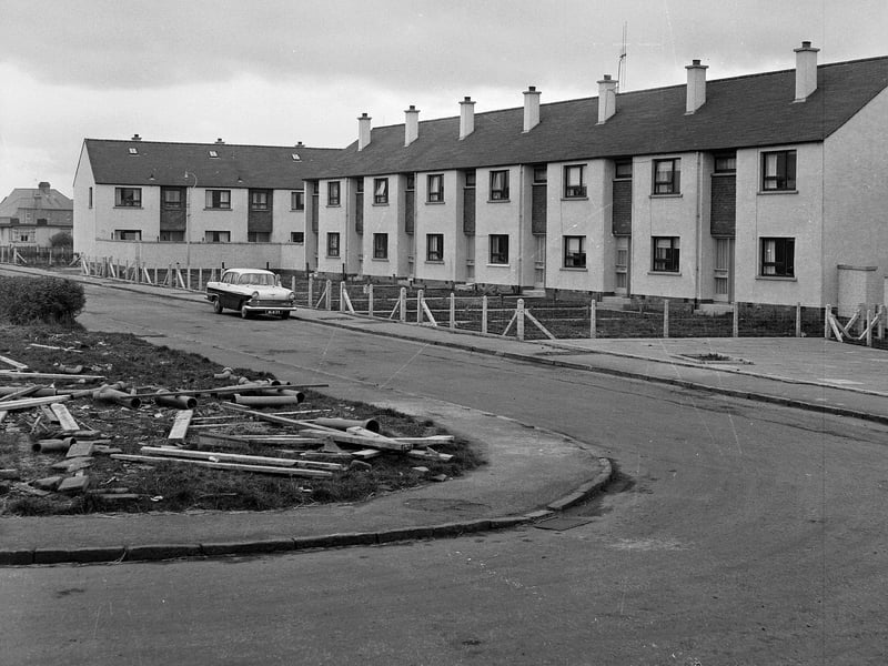 The redevelopment of a prefab housing site at Prestonpans in November 1964.