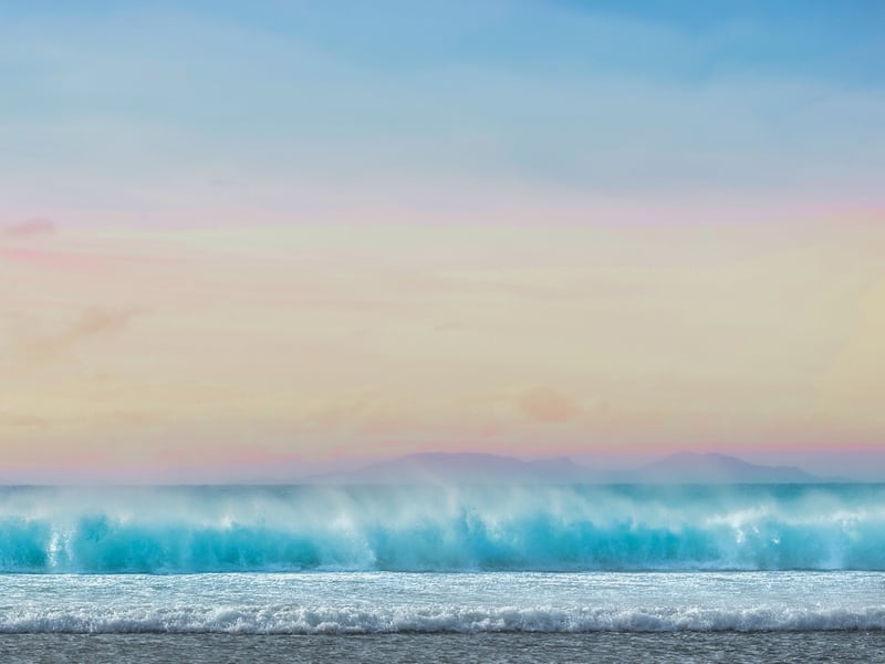 This beautiful, secluded beach in Wester Ross is witnessed in a beautiful pastel palette with the added joy of views of Suilven and An Teallach mountains.

