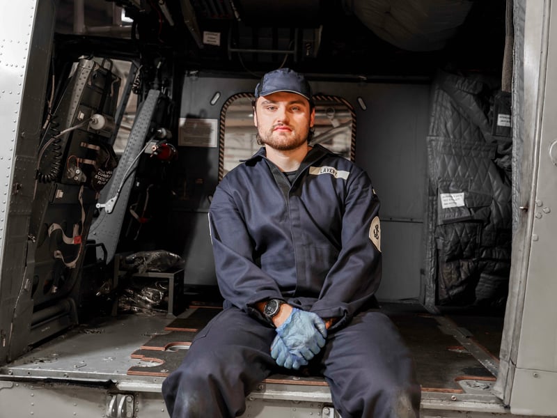 During National Apprenticeship Week, PLET Lavery is training as an Air Engineering Technician at HMS Sultan, developing hands-on engineering skills in the workshop. He swapped a chemical engineering degree for an accelerated Royal Navy apprenticeship. He's already deployed on HMS Queen Elizabeth and works on Wildcat helicopters..