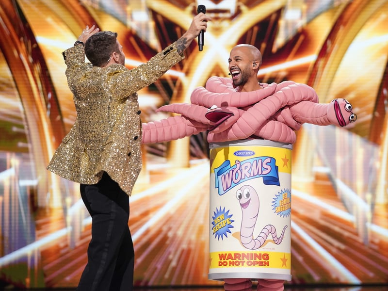 This is the moment that JLS favourite Marvin Humes was unmasked as Can of Worms!