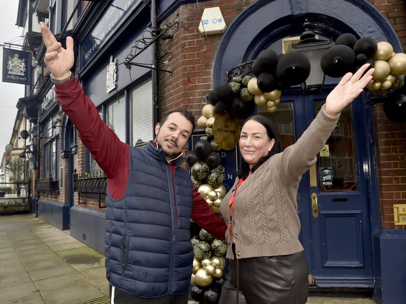 The Rutland Arms in Francis Avenue, Southsea, reopened on Friday, February 6, 2026.


Pictured is: Elhadi Bouateli, chef, and Kate Davis, manager.

Picture: Sarah Standing (100226-5553)