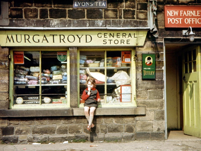 The little girl perched on the window sill enjoying an ice lolly is Vanessa Sharp.
