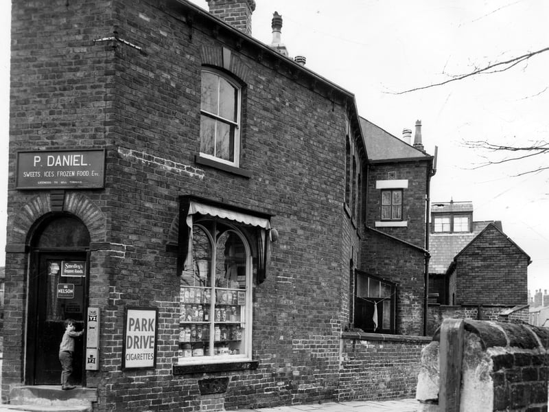 To the left of this view from March 1965 is number 2 Nutting Grove Terrace, Phyllis Daniel's Confectioners. The narrow projection to the right is number 4 Nutting Grove. On the right edge is part of St Michael's Parish Room Parochial Hall.