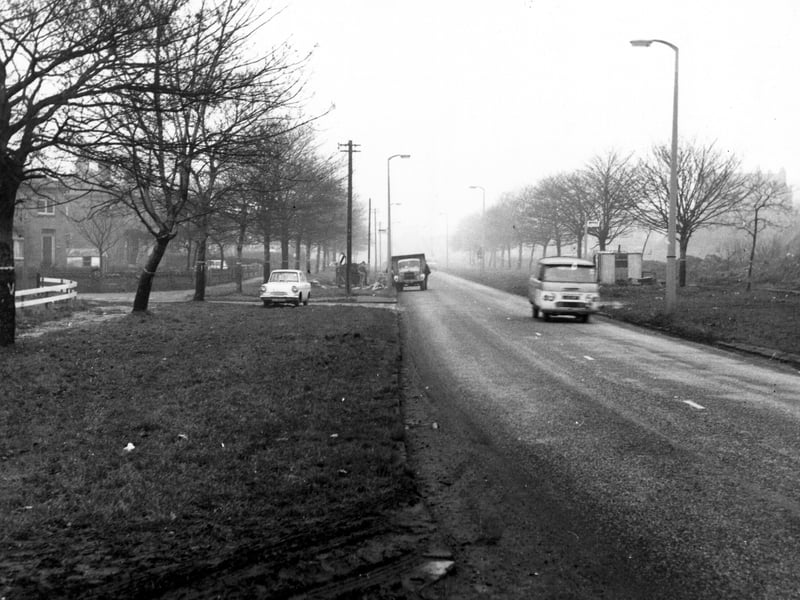 A view looking north west down the Ring Road in December 1968.