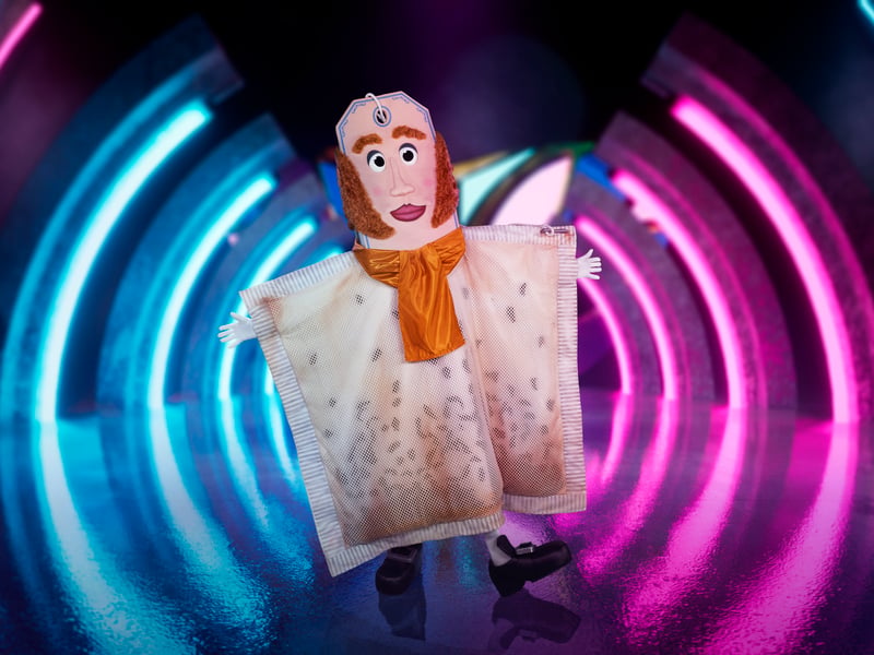 The second star to be eliminated in this year's edition of The Masked Singer. Rapper Professor Green was revealed to be under the Teabag mask!