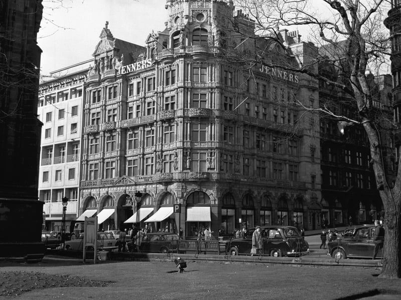 Jenners department store, on the corner of South St David Street and Princes Street, Edinburgh, in March 1971