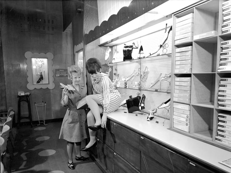 The shoe department of the Leith Provident, Edinburgh, in 1966