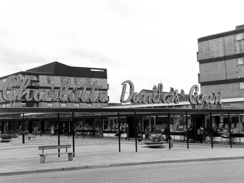 Charlotte Dundas Court shopping centre, in Grangemouth, Stirlingshire, in June 1966