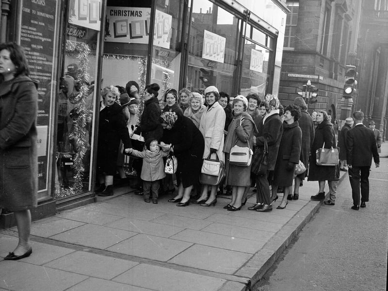 Fifers do their Christmas shopping at Blair's, on Nicolson Street, in 1964