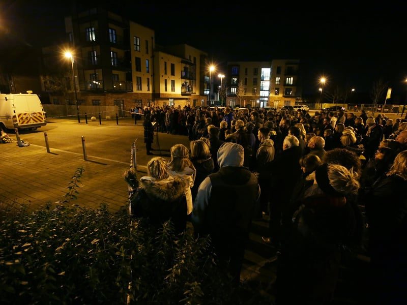 February 2016 and village residents held a vigil for murder victims Geraldine Newman her son Shane and  daughter Shannon.