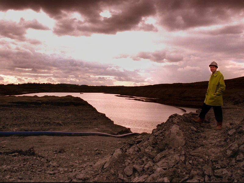 Project/site manager Alan Stopher at St Aidan's open-cast mine showing the low water level at the site.