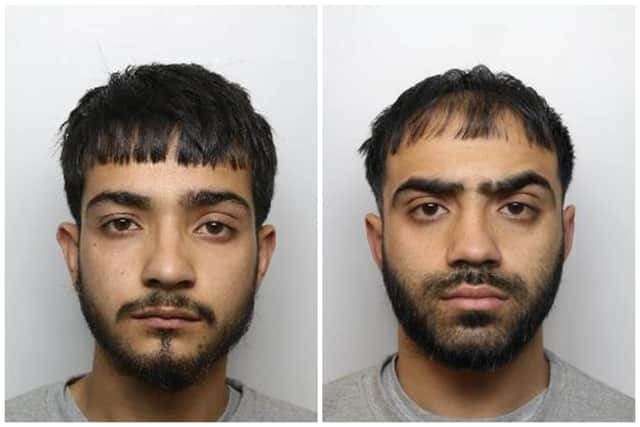 Zulkernain Ahmed (left) was found guilty of murder for pulling onto the wrong side of Staniforth Road and driving his Audi A3 at a group of e-bikes and mopeds, colliding with one of them - and crashing into innocent Abdullah. His brother, Armaan Ahmed (right), who was a back seat passenger in the Audi, who was cleared of murder but found guilty of manslaughter by the jury of nine women and three men