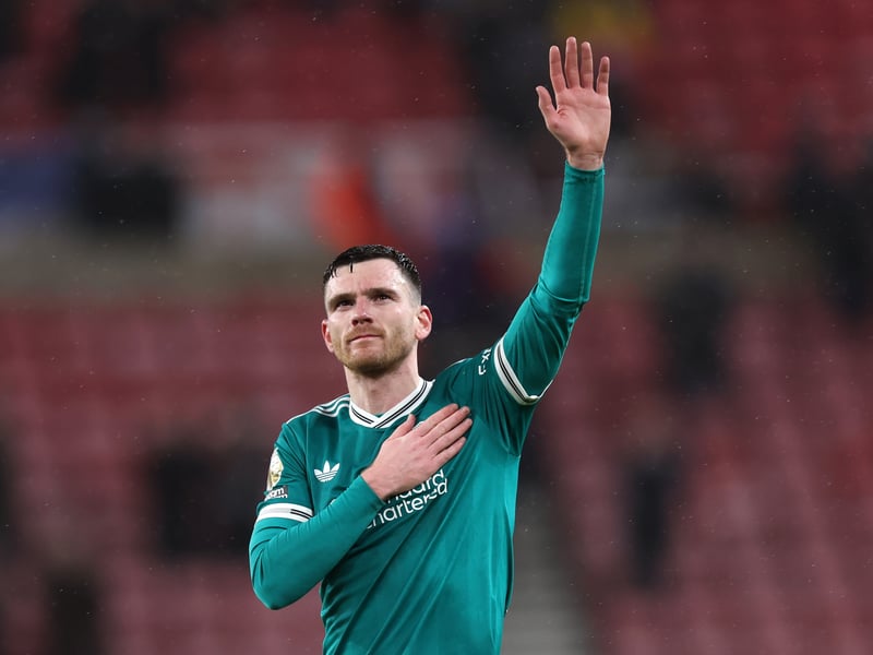 Linked with moves to Atletico Madrid in the summer and Tottenham Hotspur in January, it looks like Robertson's long association with Liverpool will be drawing to a close this summer. Expected to captain Scotland at the World Cup, the left-back will have no shortage of suitors when his contract officially expires at Anfield, having won everything there is to be won during his time on Merseyside.