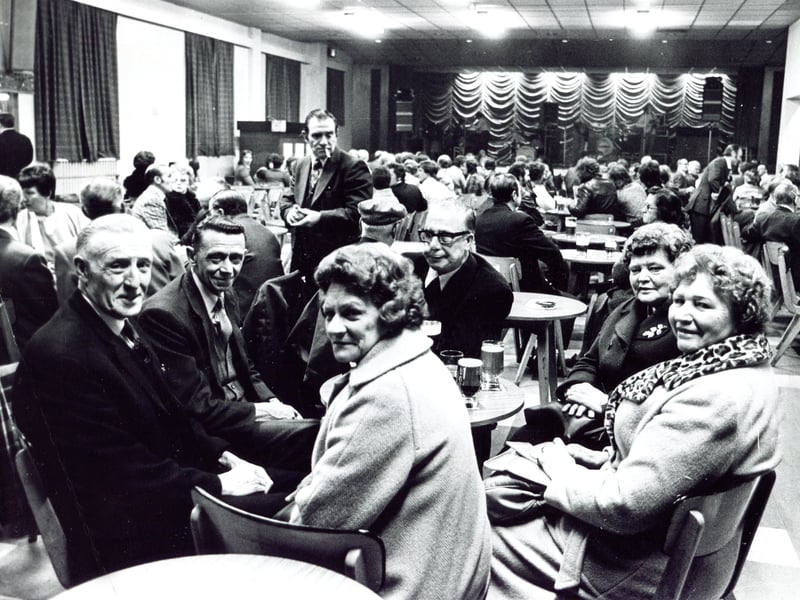 The concert room at Woodseats Working Men's Club in 1977