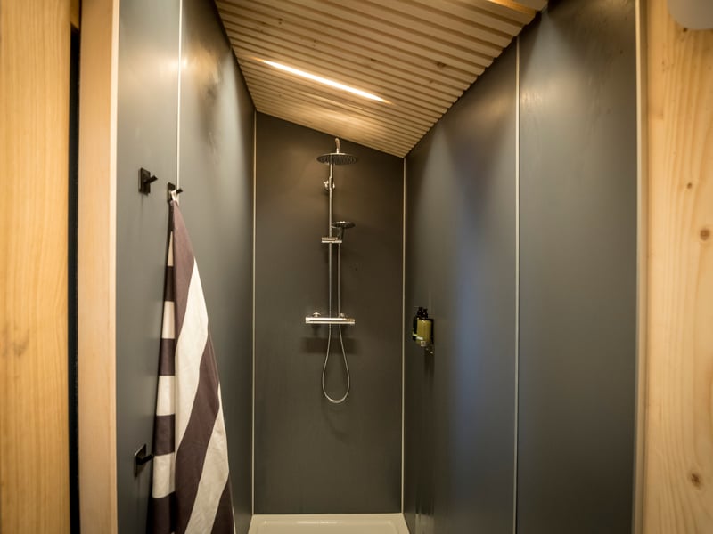 Guests to The Bothy won't be roughing it - there's a shower room and a 'proper' flushing toilet.