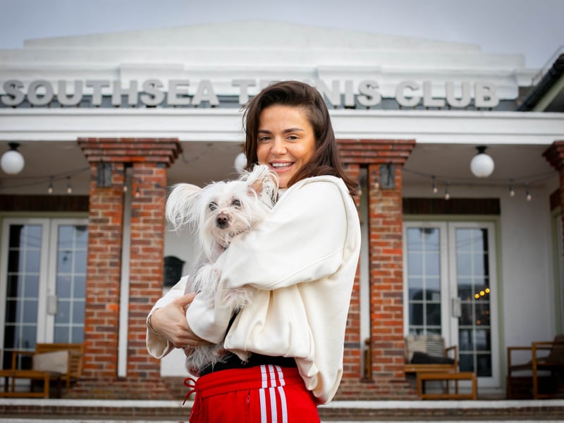 Puppy love at the Club House Southsea hosted by Love Southsea and the Club House ahead of Valentines Day where single pups met up. 


Pictured: Club House owner, Olivia House, with Maggie


Picture: Habibur Rahman
