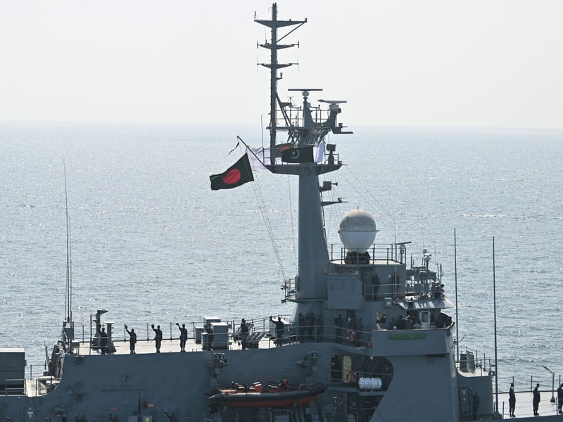 HMS Carron, now known as BNS Shaikat, is a River-class minesweeper. She has been serving in the Bangladeshi Navy since 1995 and is used on patrols - still in active service. Pictured is the Bangladesh Navy Ship (BNS) Somdura Joy.
