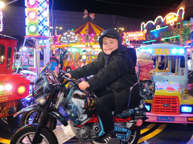 Roman Stead, seven,  of Stanningley pictured at the fair. 