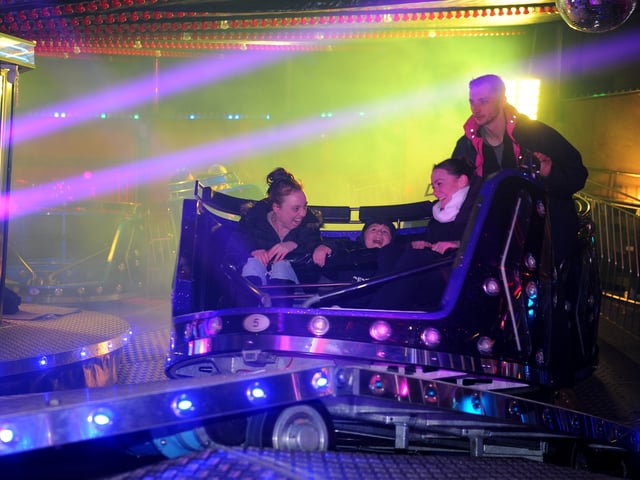 Thrill seekers enjoy the ever popular  Waltzers.