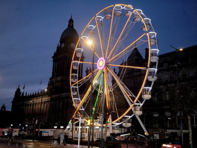 The Big Wheel pictured on the Headrow in Leeds.