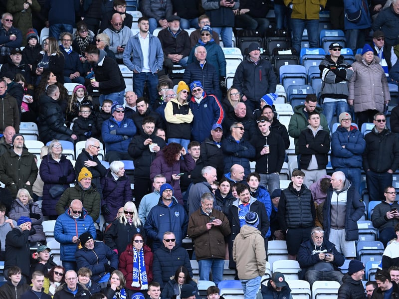  Portsmouth fans on Fratton return against Sheffield United