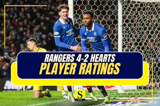 How we rated the performance of each Rangers and Hearts player at Ibrox on Sunday afternoon. Cr: SNS Group.
