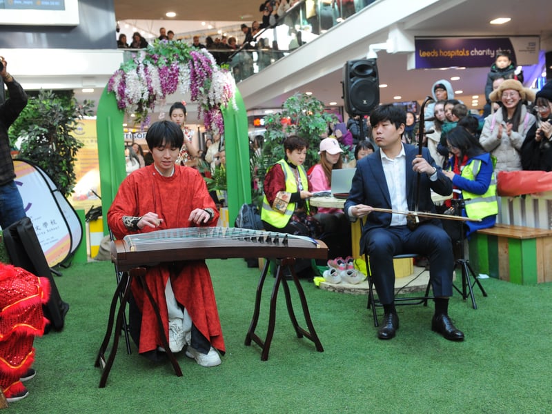 Chinese musical performance by Mio Zhang on GuzHeng and Jiacheng Yu on ErHu.