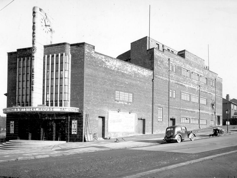 The Clock Cinema on Roundhay Road pictured in February 1939. It was It was opened the on November 21 the previous year. It closed on February 28, 1976. It was used as a bingo hall, now is an electrical warehouse.