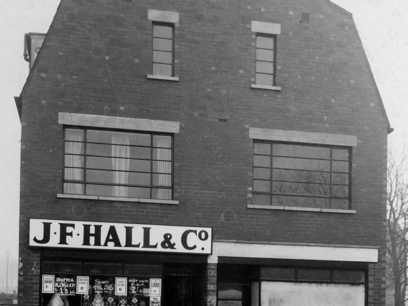 This photo from November 1937 focusing on 24 Foundry Lane (later changed to Foundry Approach) which are the premises of J.F Hall & Co grocers - proprietor Sidney Arthur Hall.
