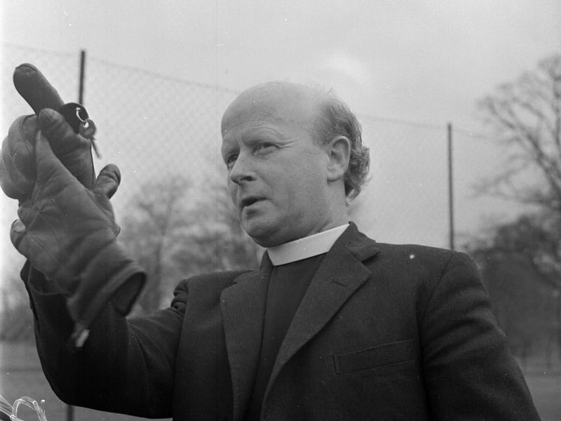 Mr McVicar, the Minister of Davidson's Mains Church of Scotland, in March 1964.