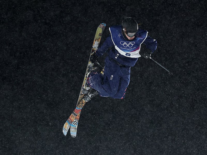 Kirsty Muir during her second run in the Women's Freeski Big Air Final on day ten of the Milano Cortina 2026 Winter Olympic.