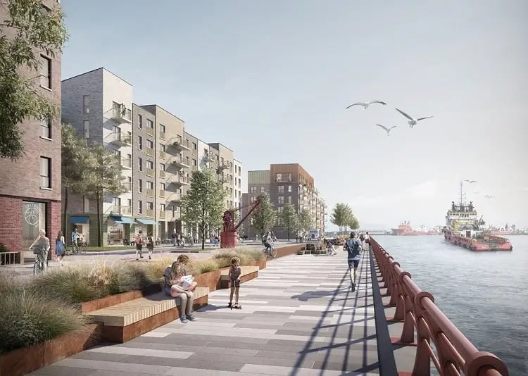 The first phase of this development of 90 acres of land at Newhaven is already under construction, with developers currently looking for planning permission for the second. The first phase comprises 938 homes, 13 commercial units and a public park. Phases two and three would add another 1,292 homes, at least seven commercial units and another public park.